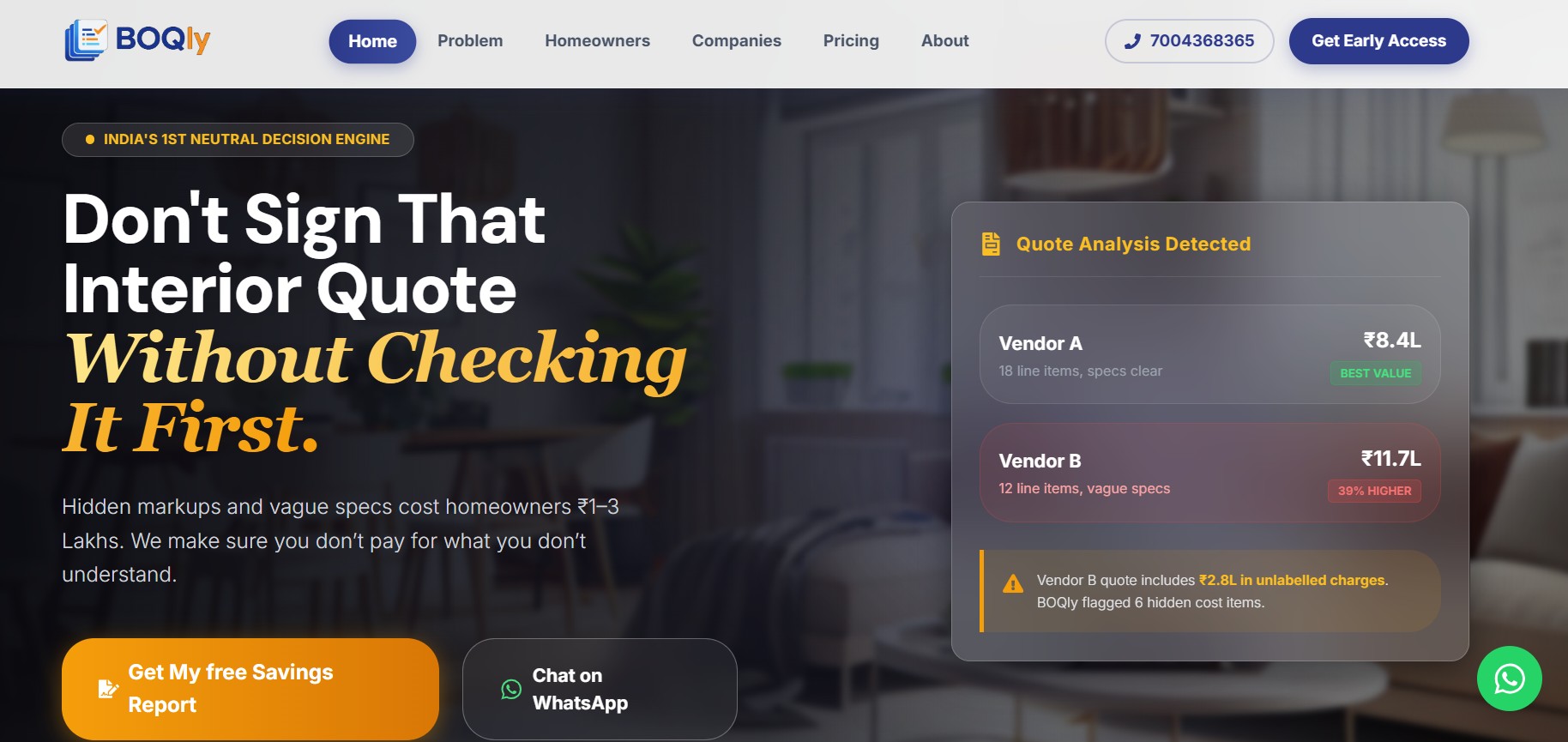 Boqly Interiors Interface